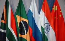 Vlajky členských zemí BRICS v Johannesburgu - 42TČen