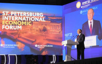 Vladimir Putin během vystoupení na Petrohradském mezinárodním ekonomickém fóru - 42TČen