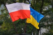 Polská a ukrajinská vlajky - 42TČen