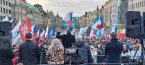 Jindřich Rajchl na demonstraci v Praze - 42TČen