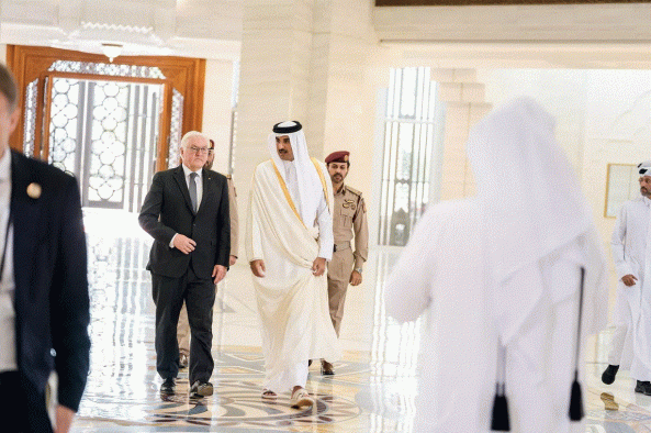 Německý prezident Frank-Walter Steinmeier během návštěvy Kataru - 42TČen